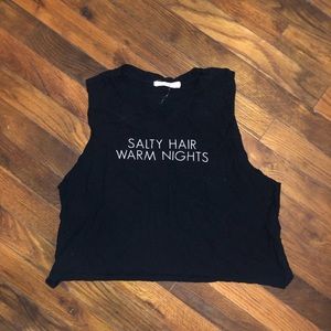 Black cropped tank